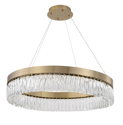 Round Gold LED Crystal Chandelier