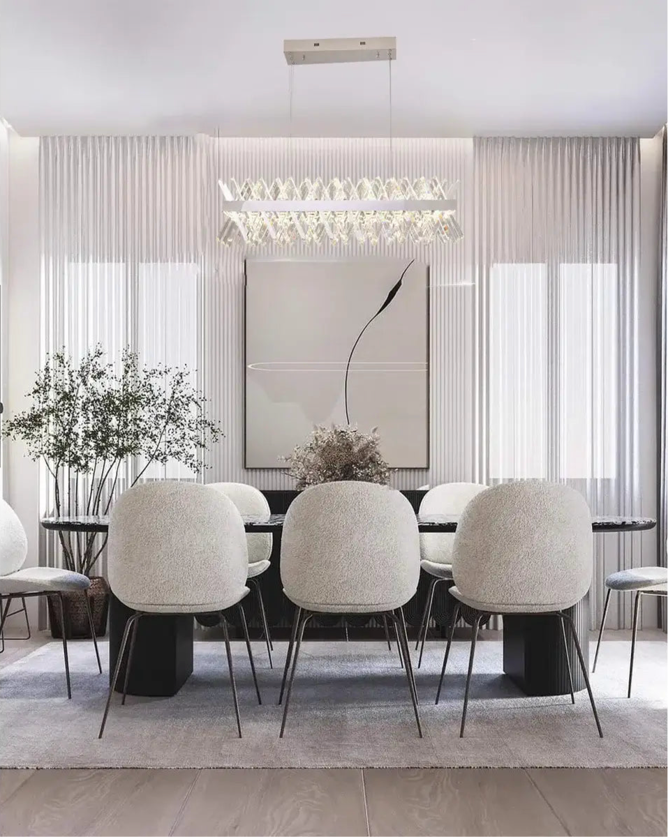 Dimmable Gold Metal LED Chandelier, Rectangular Design
by Bethel International