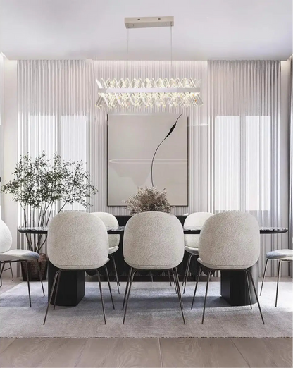 Dimmable Gold Metal LED Chandelier, Rectangular Design
by Bethel International