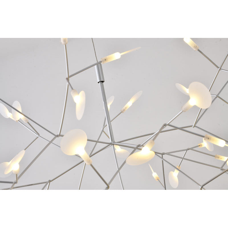 LED Petal Chandelier With Frosted Acrylic Diffusers