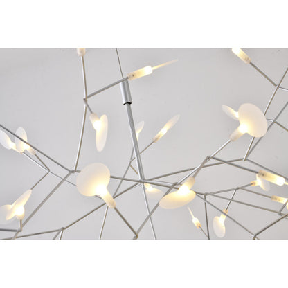 LED Petal Chandelier With Frosted Acrylic Diffusers