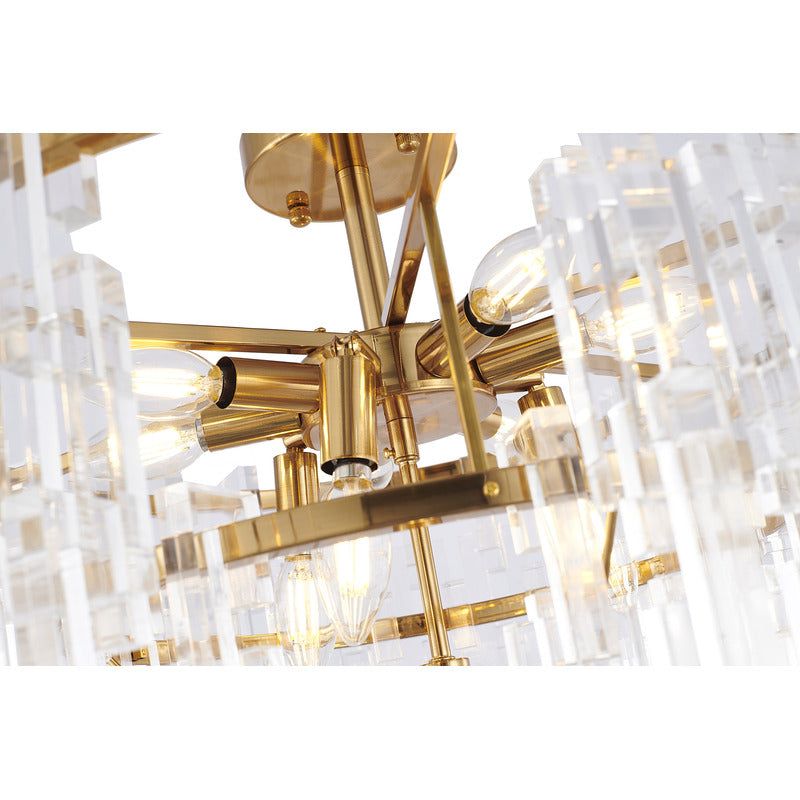Antique Bronze Chandelier With Clear ACRYLIC Hanging Links