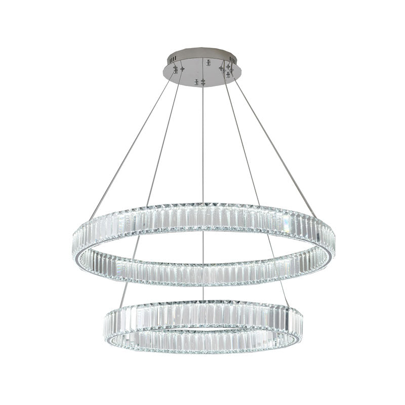 Two Tier Halo Ring Chandelier