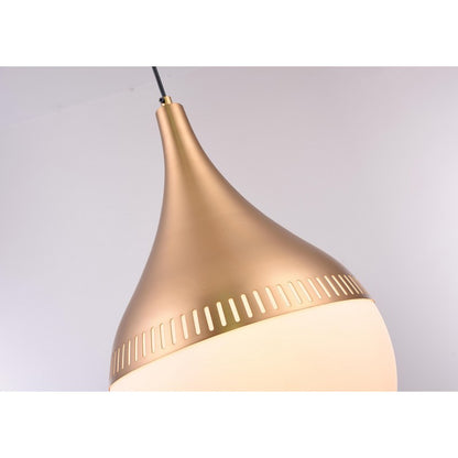 Gold Metal Frame Single Pendant