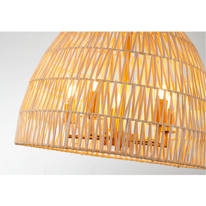 Natural Wood Vine Basket Chandelier