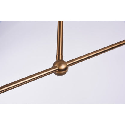 Chrome/Brass Iron Frame Stick Ceiling Fixture