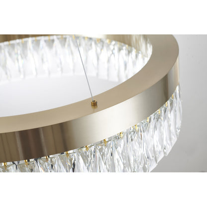 LED Chandelier with Hanging Crystals