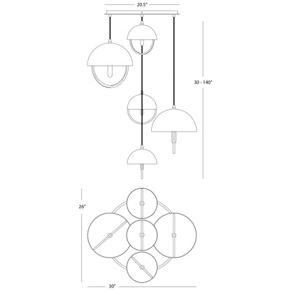Mavisten Edition Pandant 5 Light