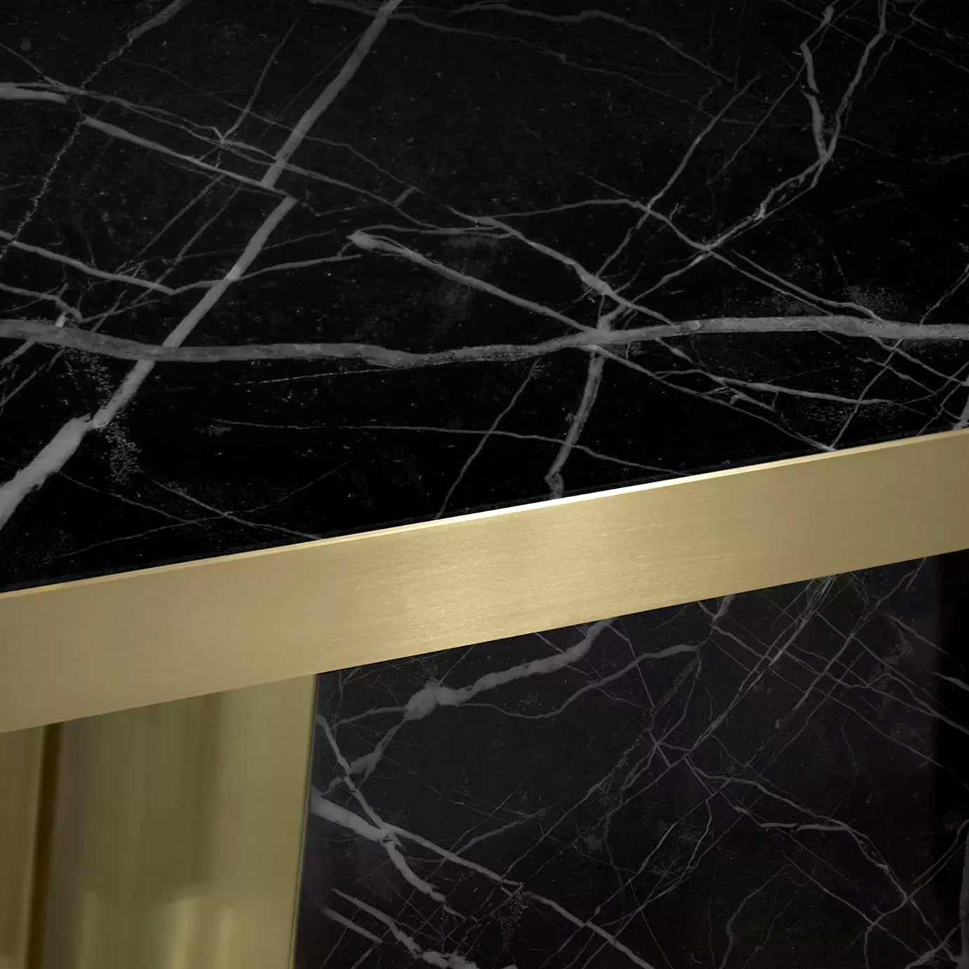 Decodiva Nero Marquina Marble Dining Table