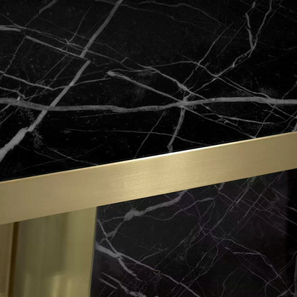 Decodiva Nero Marquina Marble Dining Table