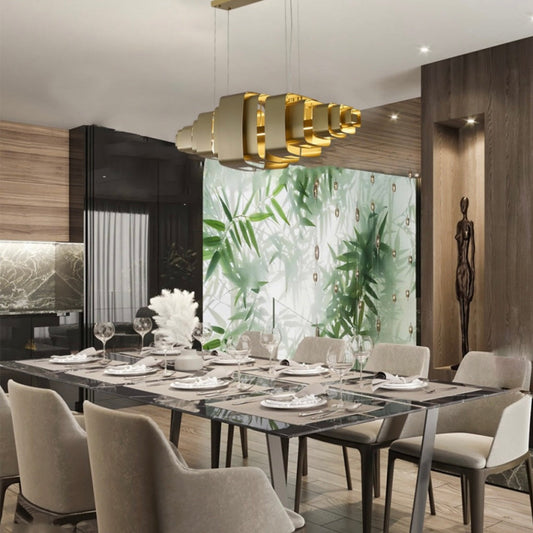 Satin Brass Stainless Steel LED Chandelier