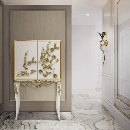 Spellbound Aged Mirror Bar Cabinet