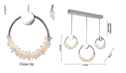 LED Crystal Ring Chandelier