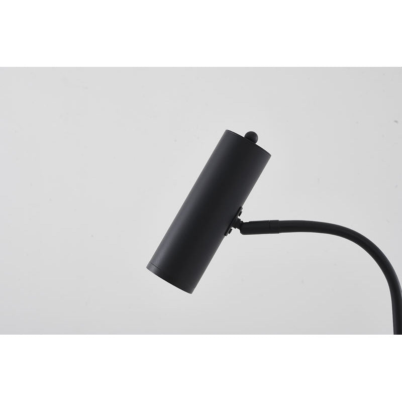 Matte Black Floor Lamp with Concrete Base