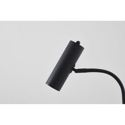 Matte Black Floor Lamp with Concrete Base