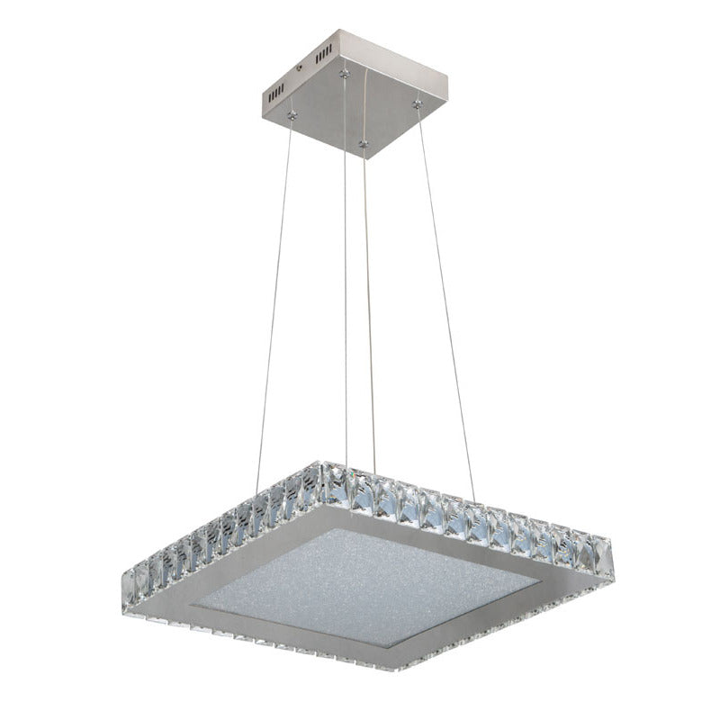 Square Clear Crystal Chandelier