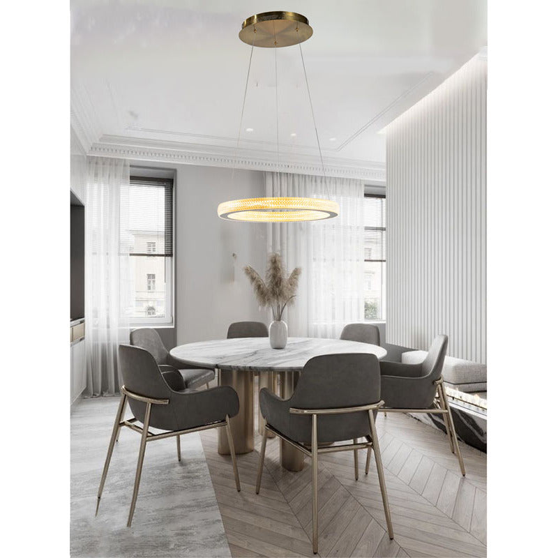 1-Light Gold LED Chandelier