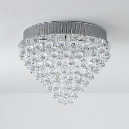 Clear Crystal Semi Flush Mount