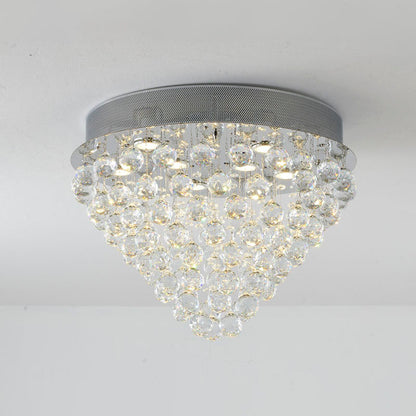 Clear Crystal Semi Flush Mount