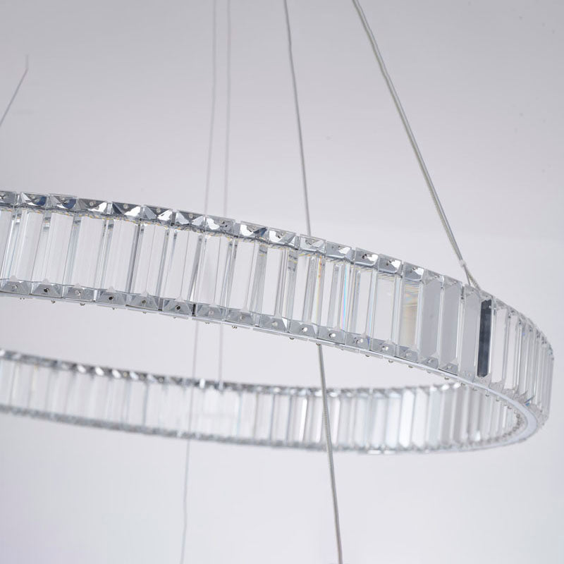 Two Tier Halo Ring Chandelier