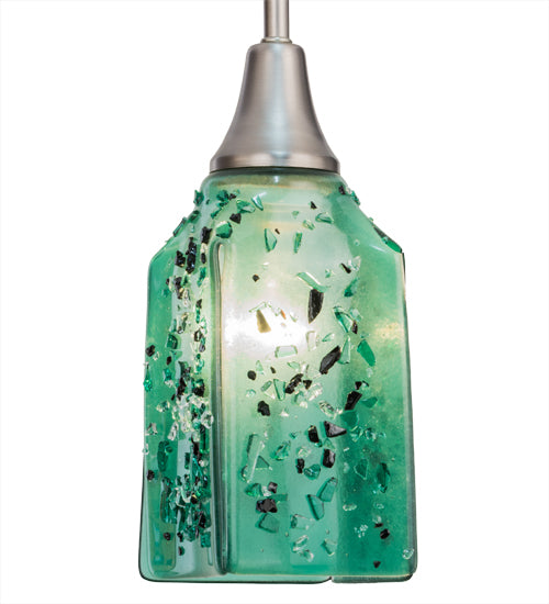 4"Sq Metro Fusion Seaglass Draped Pendant by Meyda Lighting