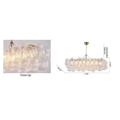 Brass Frame Chandelier featuring Clear Glass Swirl Shades