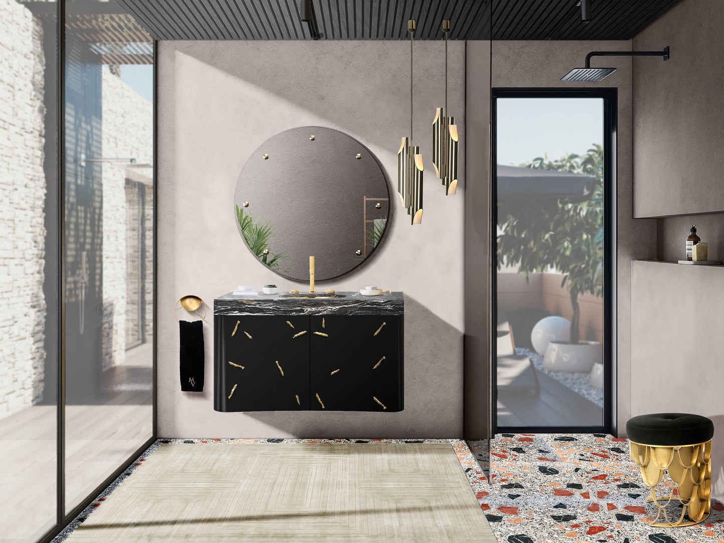 Baraka Single Wall Mounted Bathroom Vanity