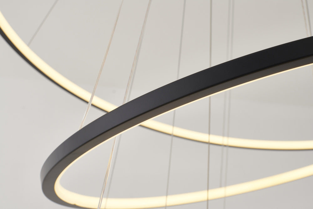 Six Ring Halo Chandelier