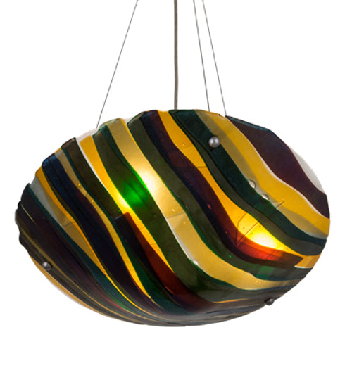 Iridescent Multicolor Art Glass Pendant by Meyda Lighting