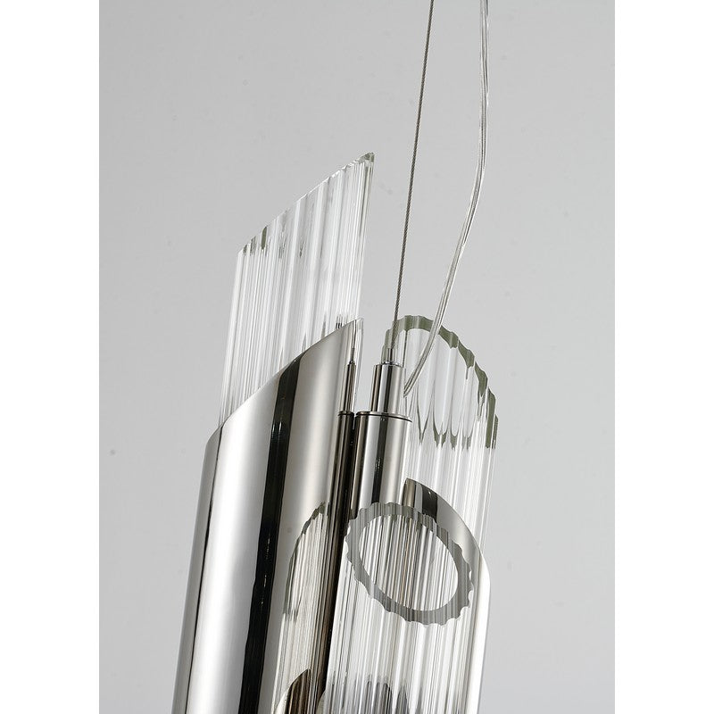 Gold Stainless Steel Pendant Light with Clear Glass Shade