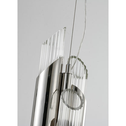 Gold Stainless Steel Pendant Light with Clear Glass Shade