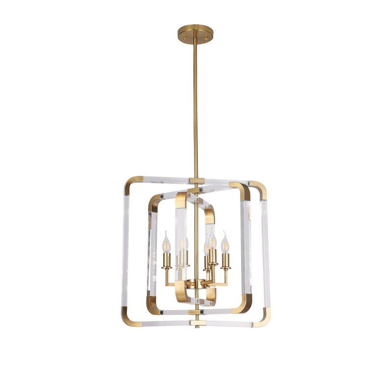 Metal Frame Chandelier