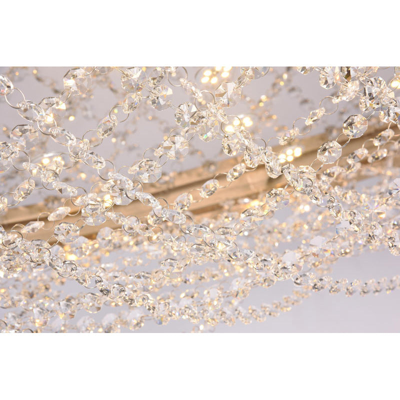 Contemporary LED Chandelier with Crystal Accents