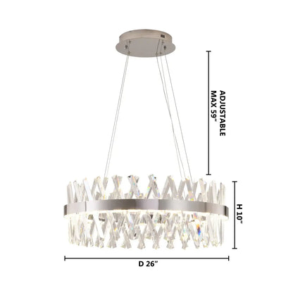 Modern Gold LED Chandelier with Integrated LED & Crystals
by Bethel International