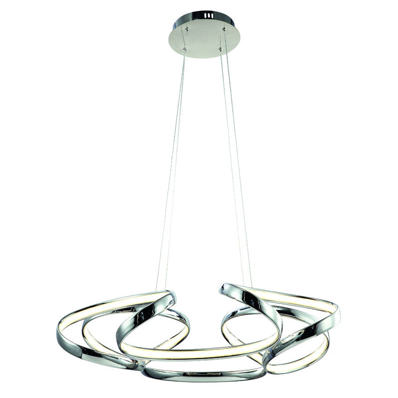 Aluminium Clustered LED Chandelier with White Acrylic Diffuser