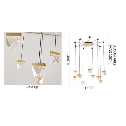 Modern 5+ Light LED Chandelier