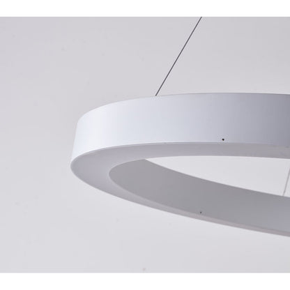 Halo Ring Led Chandelier With A White Acrylic Diffuser