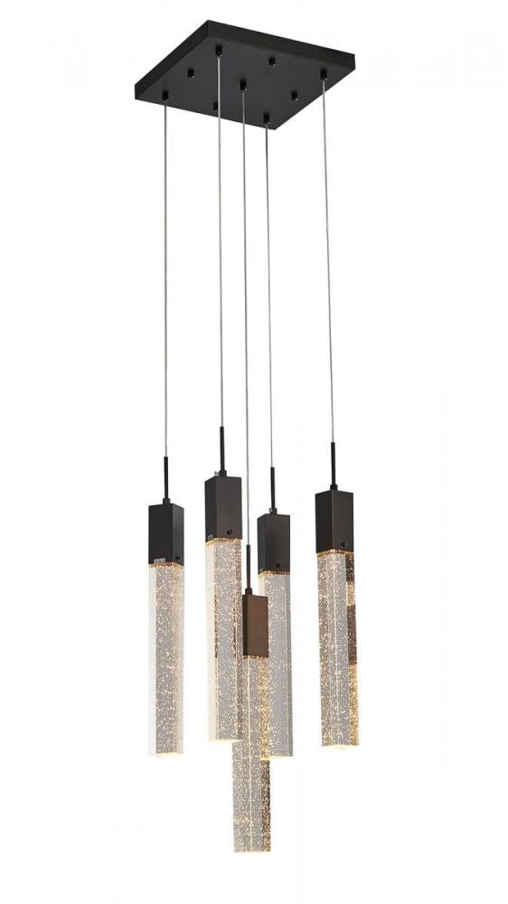 Flushed Black Gun Metal Frame Chandelier