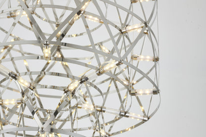3 Tier 40-Light Dimmable Gold Stainless Steel LED Chandelier