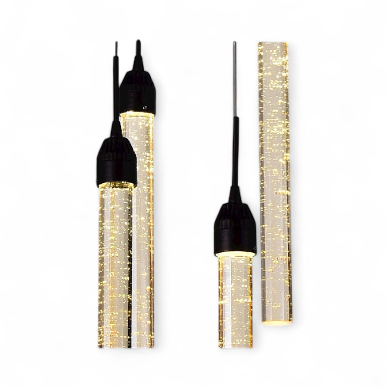 Champagne Bubble Crystal Pendant Island Light