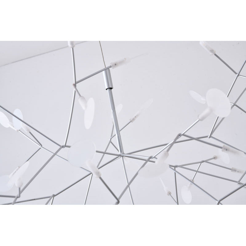 LED Petal Chandelier With Frosted Acrylic Diffusers
