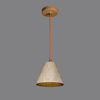 Natural Travertine Pendant Light