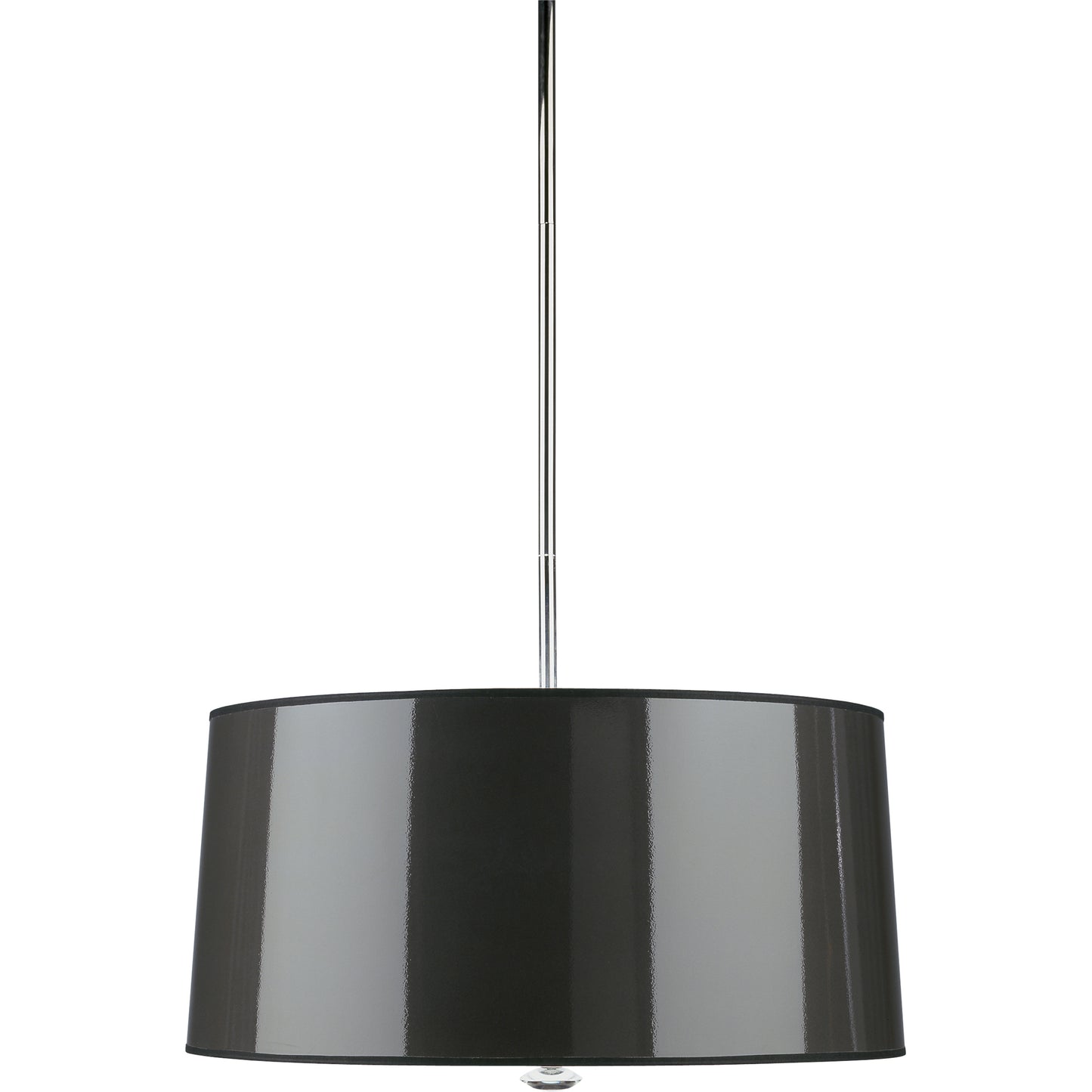 Penelope Pendant – Polished Nickel with Black Ceramik Parchment Shade