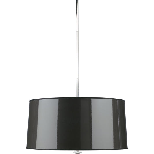 Penelope Pendant – Polished Nickel with Black Ceramik Parchment Shade