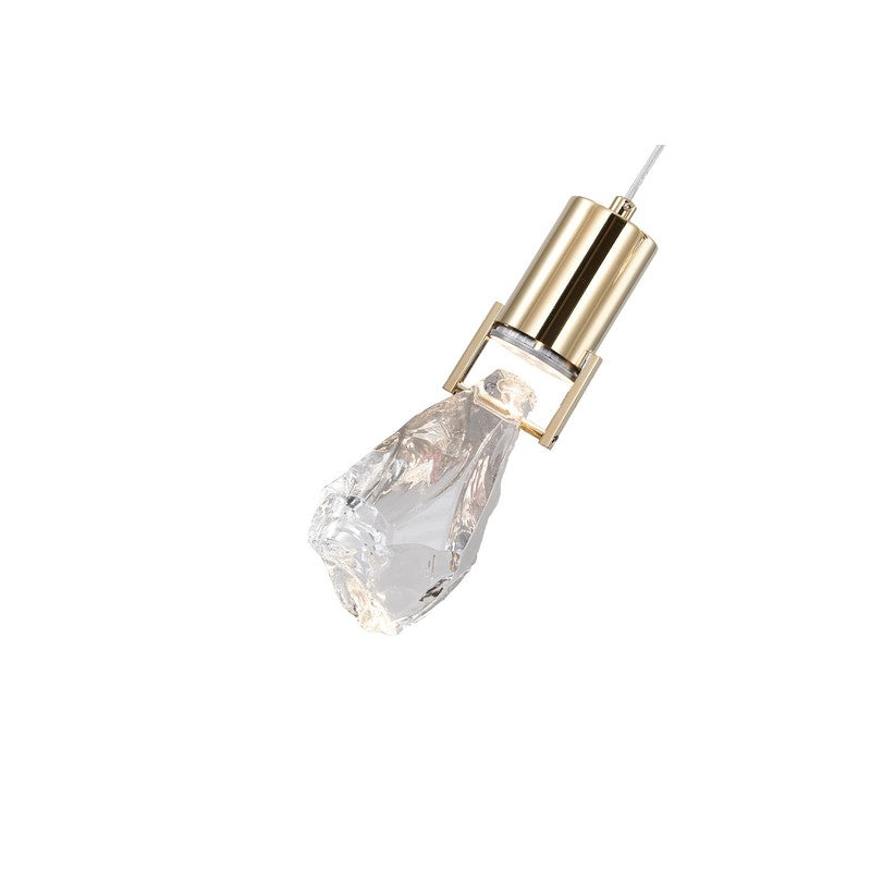 Island Light with Clear Crystal Stone Pendants