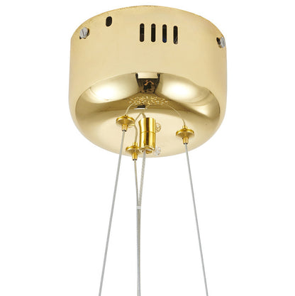 3 Tier 40-Light Dimmable Gold Stainless Steel LED Chandelier