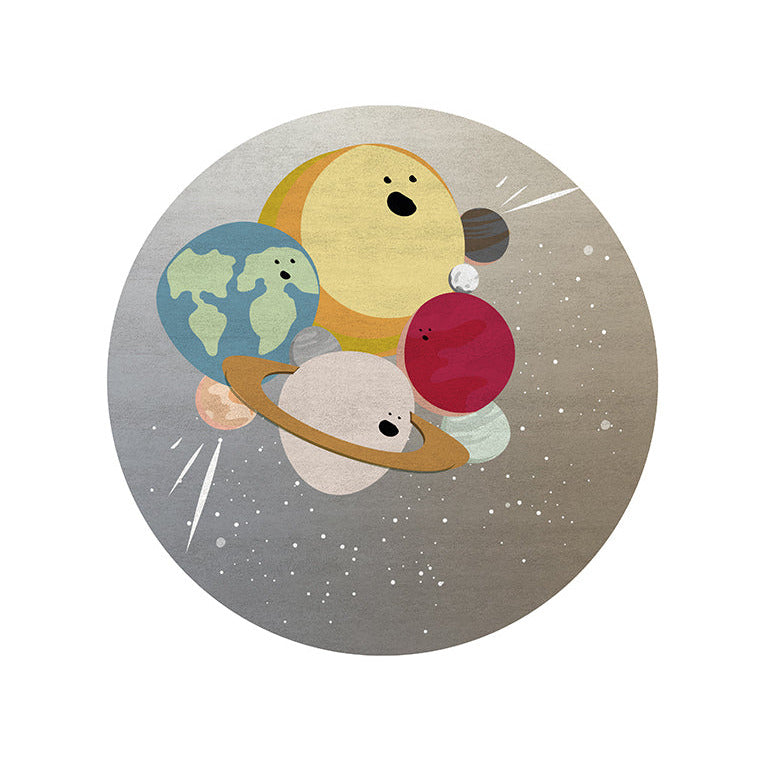 IV Planets Round Rug