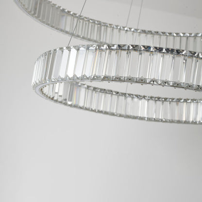 Two Tier Halo Ring Chandelier