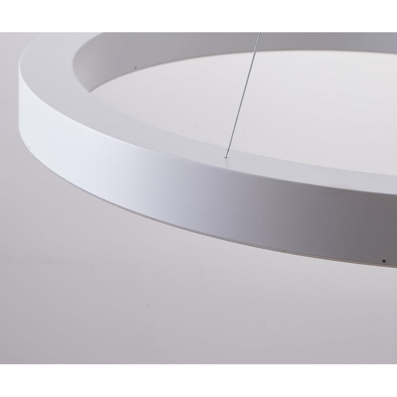 Halo Ring Led Chandelier With A White Acrylic Diffuser
