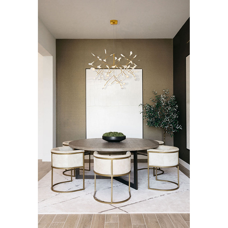 LED Petal Chandelier With Frosted Acrylic Diffusers